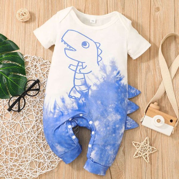 Boys Blue Solid Bodysuit